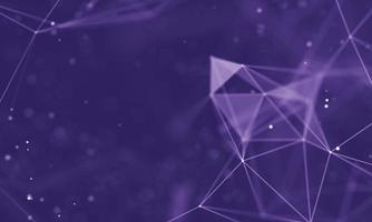 Data technology abstract futuristic illustration . Low poly shape with connecting dots and lines on dark background. 3D rendering . Big data visualization . photo