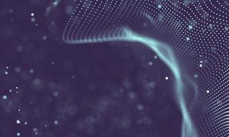 Data technology abstract futuristic illustration . Low poly shape with connecting dots and lines on dark background. 3D rendering . Big data visualization . photo