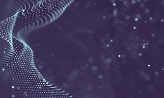 Data technology abstract futuristic illustration . Low poly shape with connecting dots and lines on dark background. 3D rendering . Big data visualization . photo