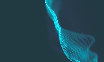 Abstract Music background. Big Data Particle Flow Visualisation. Science infographic futuristic illustration. Sound wave. Sound visualization photo