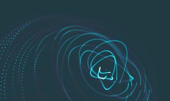 Abstract Music background. Big Data Particle Flow Visualisation. Science infographic futuristic illustration. Sound wave. Sound visualization photo