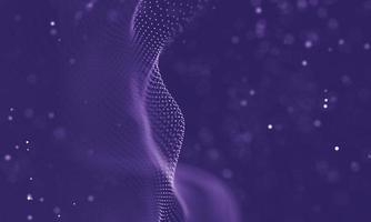 Data technology abstract futuristic illustration . Low poly shape with connecting dots and lines on dark background. 3D rendering . Big data visualization . photo