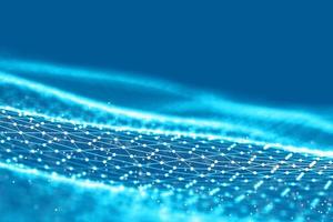 Background 3d grid.Cyber technology Ai tech wire network futuristic wireframe. Artificial intelligence . Cyber security background illustration photo