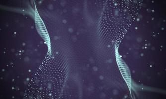 Data technology abstract futuristic illustration . Low poly shape with connecting dots and lines on dark background. 3D rendering . Big data visualization . photo