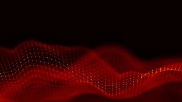 Red abstract technology background. Music abstract wave. photo