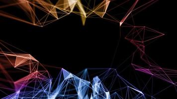 Music background. Big Data Particle Flow Visualisation. Science infographic futuristic illustration. Sound wave. Sound visualization photo