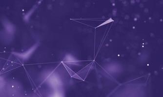 Data technology abstract futuristic illustration . Low poly shape with connecting dots and lines on dark background. 3D rendering . Big data visualization . photo