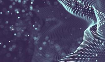 Data technology abstract futuristic illustration . Low poly shape with connecting dots and lines on dark background. 3D rendering . Big data visualization . photo