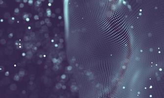 Data technology abstract futuristic illustration . Low poly shape with connecting dots and lines on dark background. 3D rendering . Big data visualization . photo