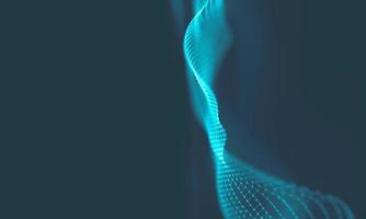 Abstract Music background. Big Data Particle Flow Visualisation. Science infographic futuristic illustration. Sound wave. Sound visualization photo