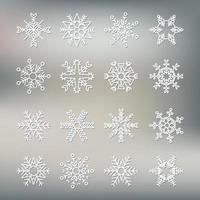 Snowfall in Winter Forest Background vector