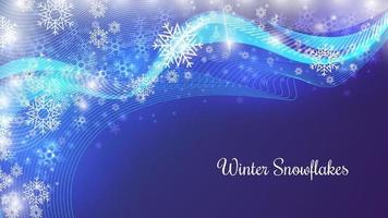 Abstract Winter Snowflakes Background vector