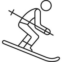 esquí que puede modificar o editar fácilmente vector