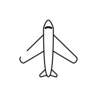 airplane transport commercial line style icon vector