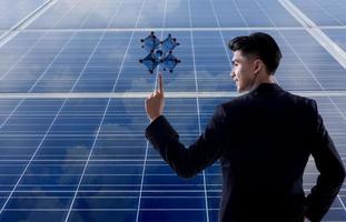 perovskite solar cell Is the energy of the future.Perovskite materials. photo