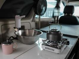 Interior view of a camper van photo