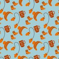 pattern with warm clothes vector