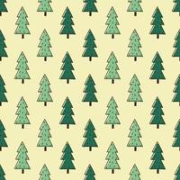 doodle forest pattern vector