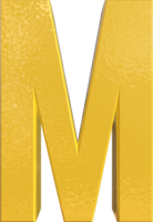 Alphabet Letter M 3D Render Character png