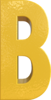 letra do alfabeto b personagem de renderização 3d png