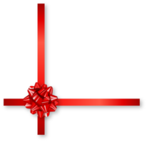 Red Bow and Ribbon with Shadow png