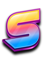 Colorfull  Modern Letter in 3D Style Text Effect png