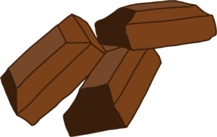 scarabocchiare a mano libera contorno disegno di una barretta di cioccolato. png