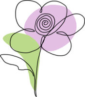 simplicity flower freehand continuous line drawing png