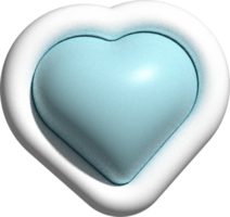 cute pastel 3D heart shape decoration png