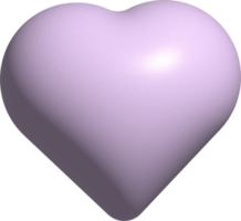 cute pastel 3D heart shape decoration png