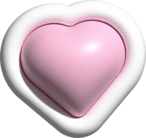 cute pastel 3D heart shape decoration png