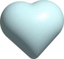 cute pastel 3D heart shape decoration png