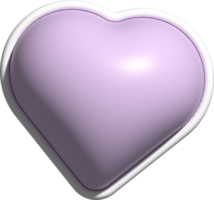 schattig pastel 3d hart vorm decoratie png
