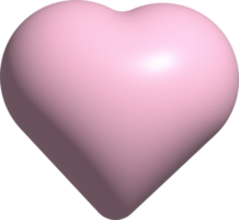 cute pastel 3D heart shape decoration png