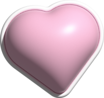 cute pastel 3D heart shape decoration png