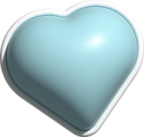 jolie décoration en forme de coeur pastel 3d png