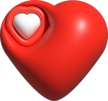schattig 3d rood hart vorm decoratie png
