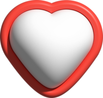 cute 3D red heart shape decoration png