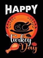 Thanksgiving typography t-shirt design or Happy thanksgiving vector poster design