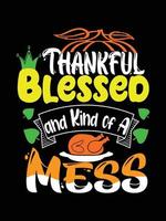 Thanksgiving typography t-shirt design or Happy thanksgiving vector poster design