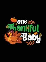 Thanksgiving typography t-shirt design or Happy thanksgiving vector poster design