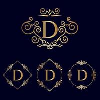 GOLD ROYAL BEAUTY LOGO D vector