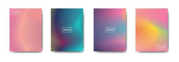 collection of colorful gradient background cover flyers are used for backgrounds, posters, banners. vector