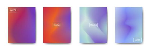 collection of colorful gradient background cover flyers are used for backgrounds, posters, banners. vector