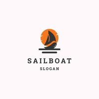 Sailboat logo icon design template vector illustration