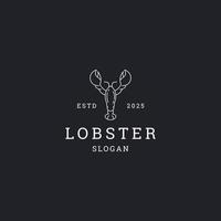 Lobster logo icon design template vector illustration