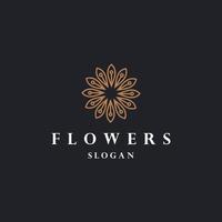 Flower logo icon design template vector