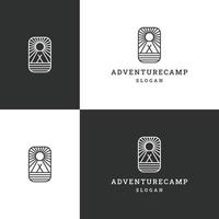 Adventure camp logo icon design template vector illustration
