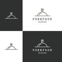 Fork food logo icon design template vector illustration