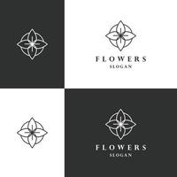 Flower logo icon design template vector